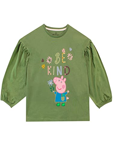 Peppa Pig Mädchen langärmliges T-Shirt Grün 104 von Peppa Pig