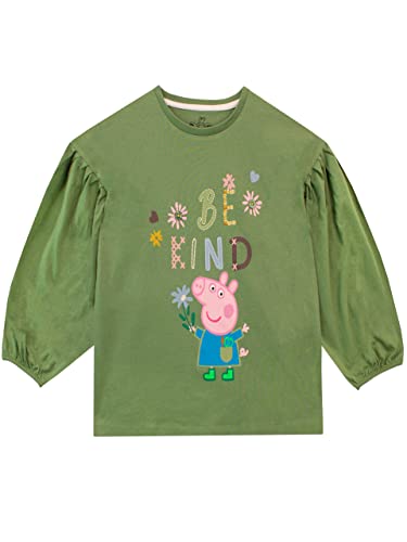 Peppa Pig Mädchen langärmliges T-Shirt Grün 110 von Peppa Pig