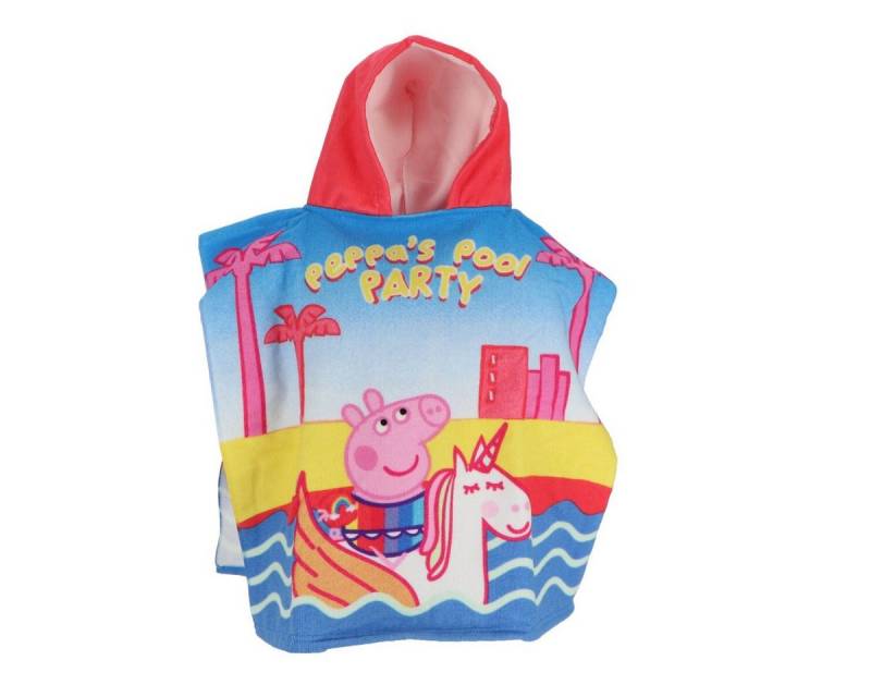 Peppa Pig Poncho Peppa Pig Badeponcho Schnell Trocknend für Strand und Pool von Peppa Pig