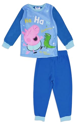 Peppa Pig Pyjama-Set aus Polarfleece für Kinder (DE/NL/SE/PL, Alter, 4 Jahre, Regular, Navy blau) von Peppa Pig