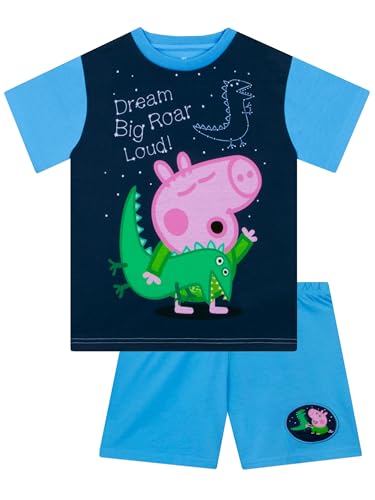 Peppa Pig Pyjamas, Schlafanzug Kurz Pyjama, George Pig Schlafanzug Jungen Set, Sommer Schlafanzüge Für Jungen, Blau 92 Peppa Pig Pyjamas, Schlafanzug Kurz Pyjama, George Pig Schlafanzug Jungen Set, Sommer Schlafanzüge Für Jungen, Blau 92 von Peppa Pig