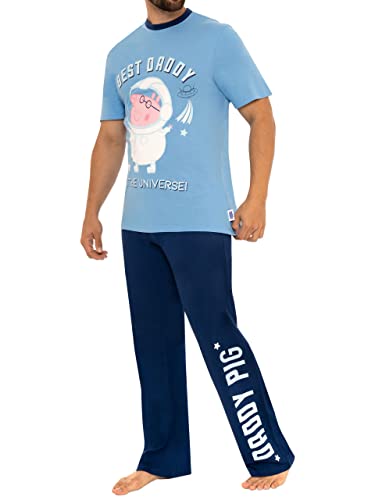 Peppa Pig Pyjamas Herren Papa Schwein PJS Blau XX-Large von Peppa Pig