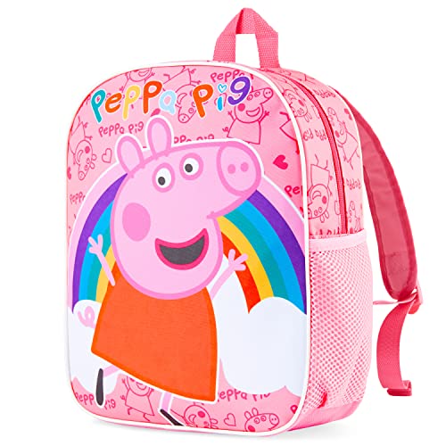 Peppa Pig Rucksack Kinder Kindergartenrucksack für Mädchen Peppa Wutz Rucksack Vorschule Rosa Geschenk für Mädchen ab 3 Jahre von Peppa Pig