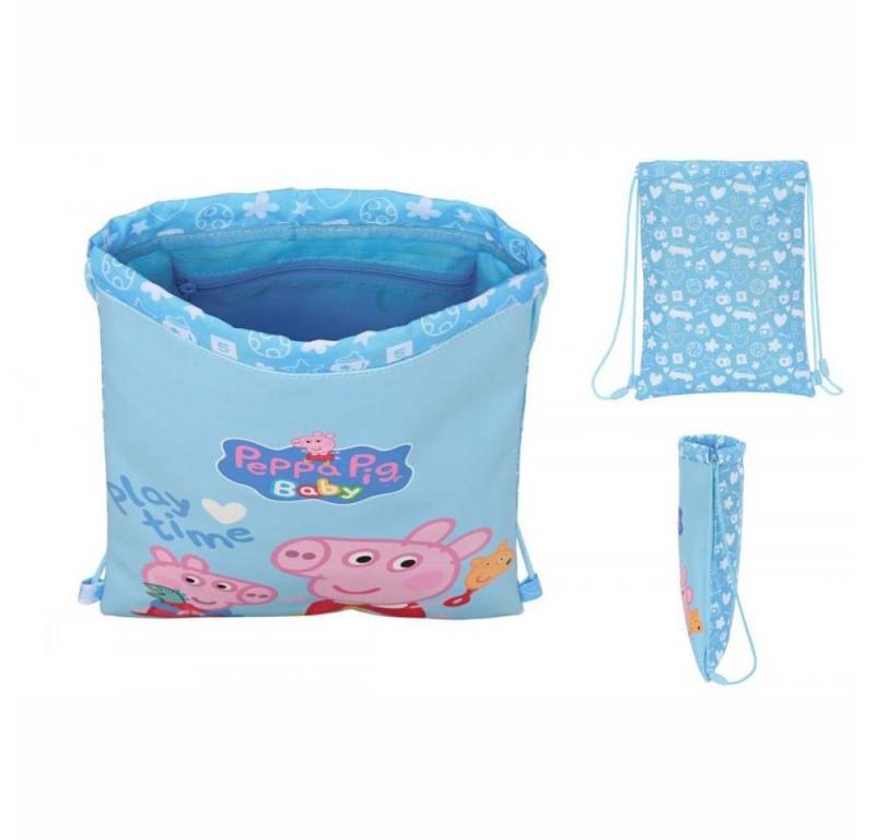Peppa Pig Rucksack Rucksacktasche mit Bändern Peppa Wutz Baby 26 x 34 x 1 cm von Peppa Pig