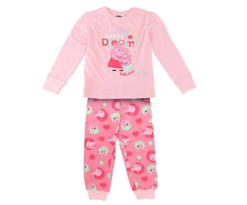 Peppa Pig Schlafanzug Peppa Pig Mädchen Schlafanzug langarm Pyjama (Peppa Wutz) von Peppa Pig