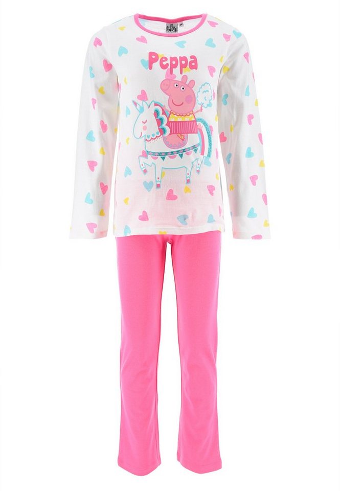 Peppa Pig Schlafanzug Peppa Wutz Kinder Mädchen Schlafanzug Kinder Pyjama Langarm Shirt + Schlaf-Hose (2 tlg) von Peppa Pig