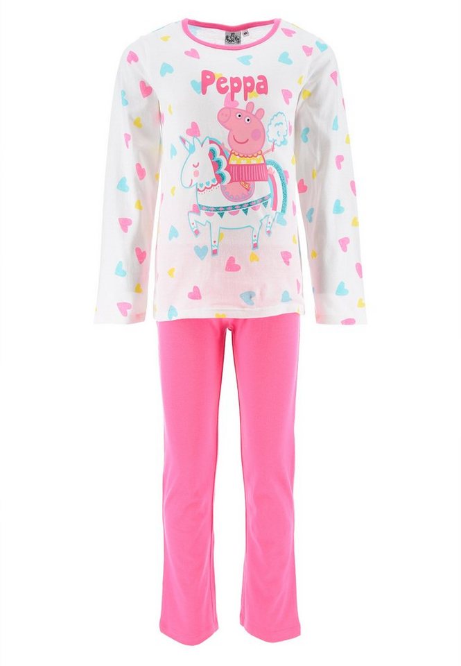 Peppa Pig Schlafanzug Peppa Wutz Kinder Mädchen Schlafanzug Kinder Pyjama Langarm Shirt + Schlaf-Hose (2 tlg) von Peppa Pig
