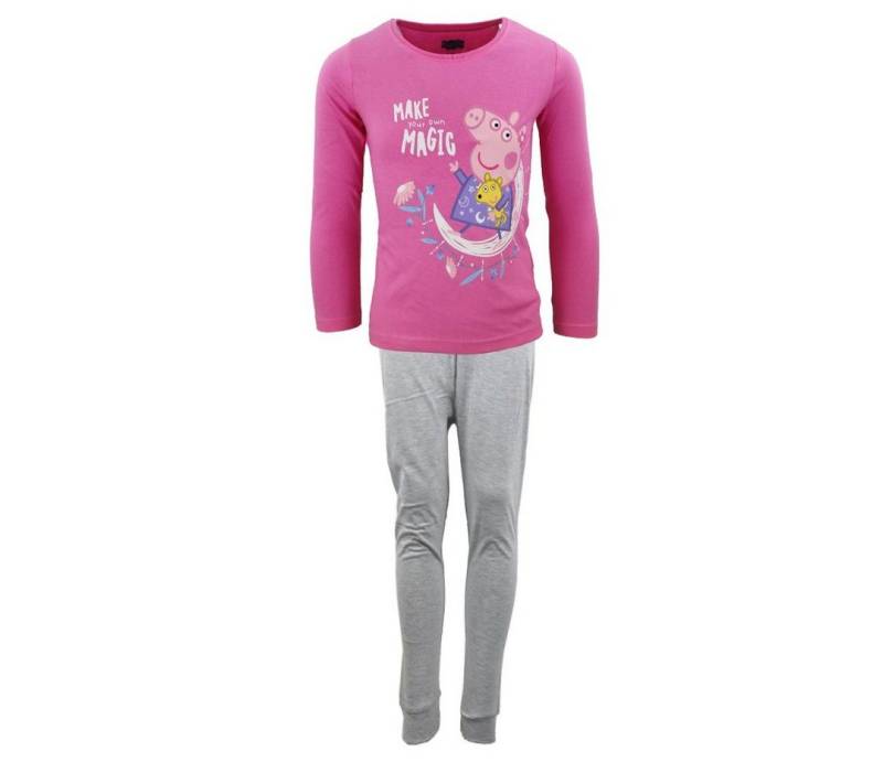 Peppa Pig Schlafanzug Peppa Wutz Mädchen Kinder langarm Schlafanzug Pyjama Gr. 92 bis 116 von Peppa Pig