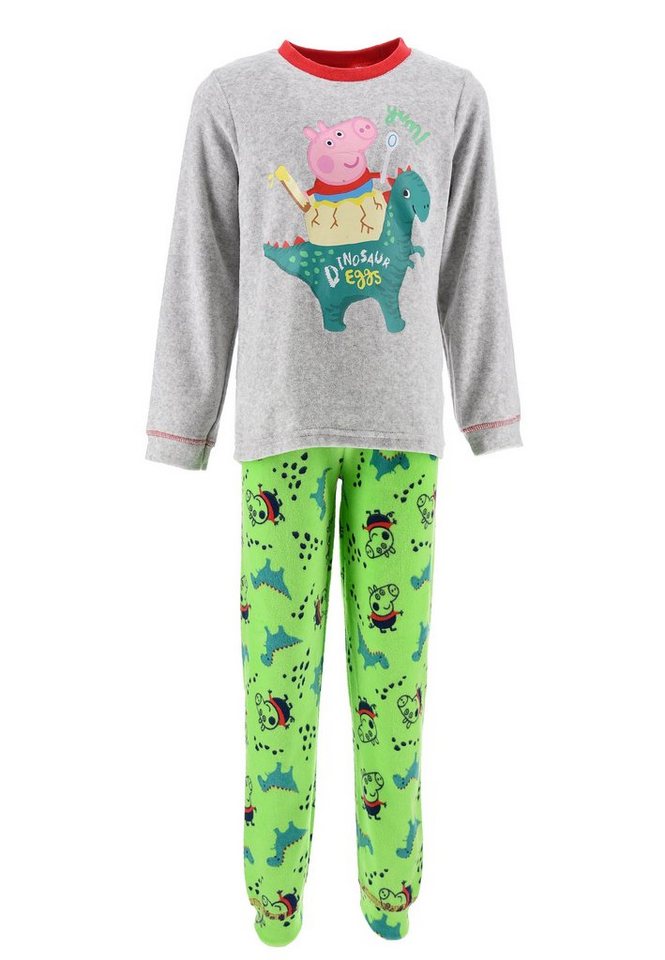 Peppa Pig Schlafanzug Peppa Wutz Mädchen Pyjama langarm Nachtwäsche (2 tlg) Nicki Stoff von Peppa Pig