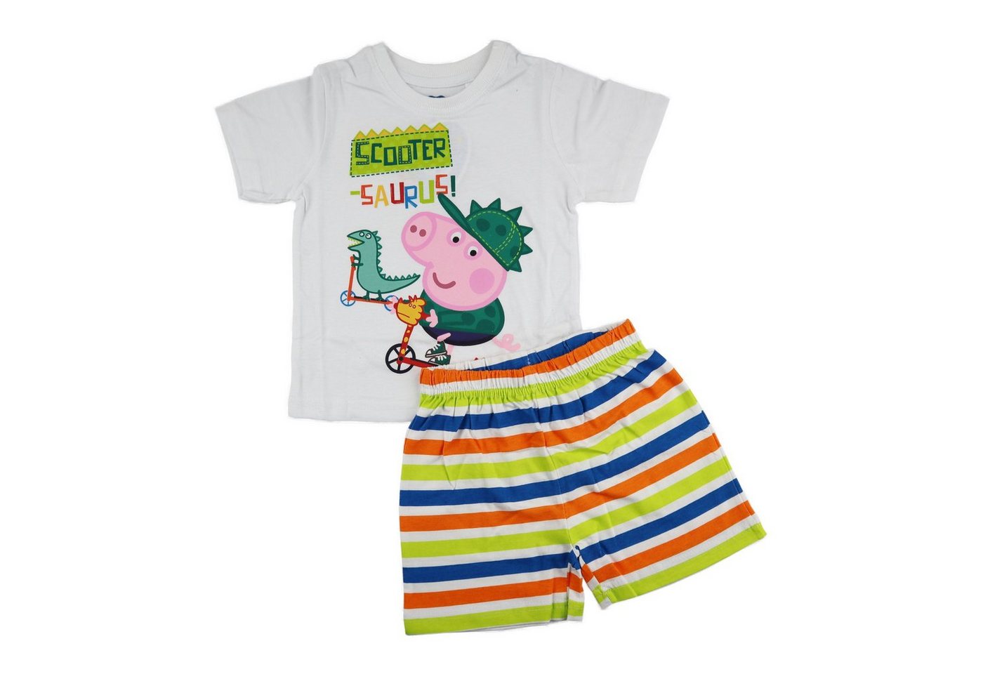 Peppa Pig Schlafanzug Peppa Wutz Pig George Dino Kinder Jungen Pyjama Gr. 92 bis 116, 100% Baumwolle von Peppa Pig