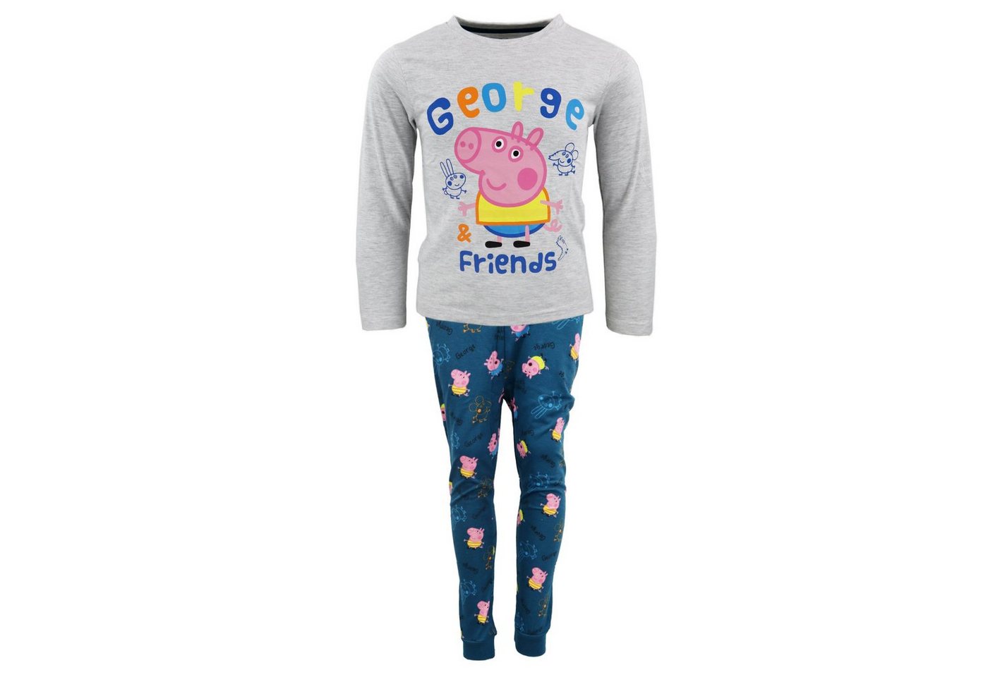 Peppa Pig Schlafanzug Peppa Wutz Pig George Kinder Jungen Pyjama Gr. 92 bis 116 Shirt Hose von Peppa Pig