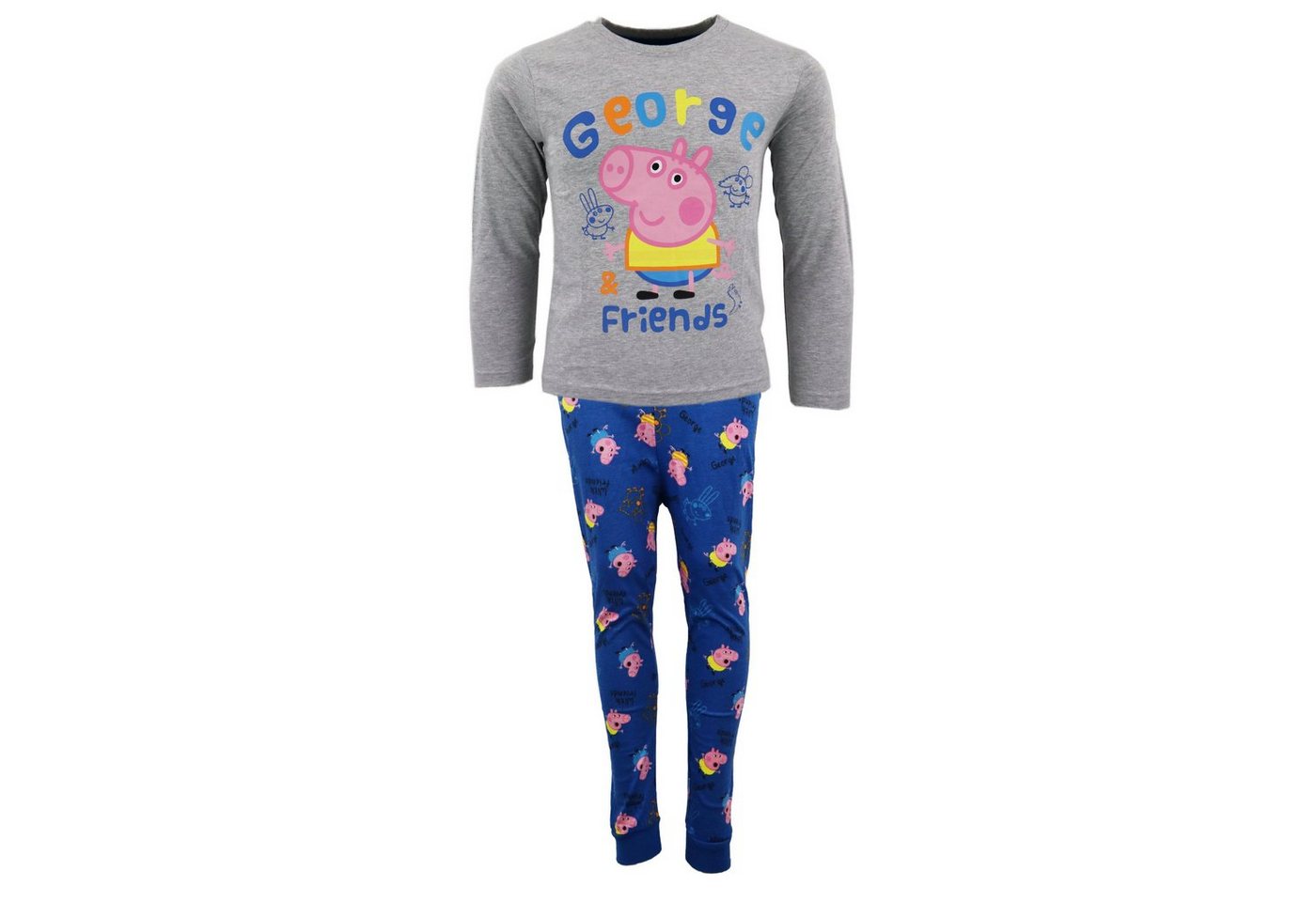 Peppa Pig Schlafanzug Peppa Wutz Pig George Kinder Jungen Pyjama Gr. 92 bis 116 Shirt Hose von Peppa Pig
