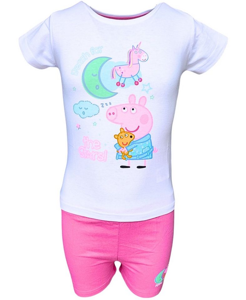 Peppa Pig Schlafanzug Peppa Wutz - Reach for the Stars (2 tlg) Mädchen Shorty aus Baumwolle Gr. 92-116 cm von Peppa Pig