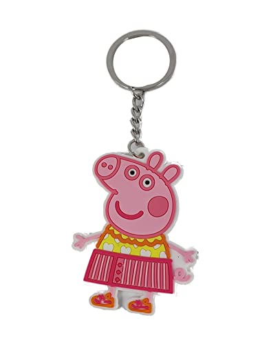 Peppa Pig Schlüsselanhänger aus Gummi, Rosa und Gelb von Peppa Pig