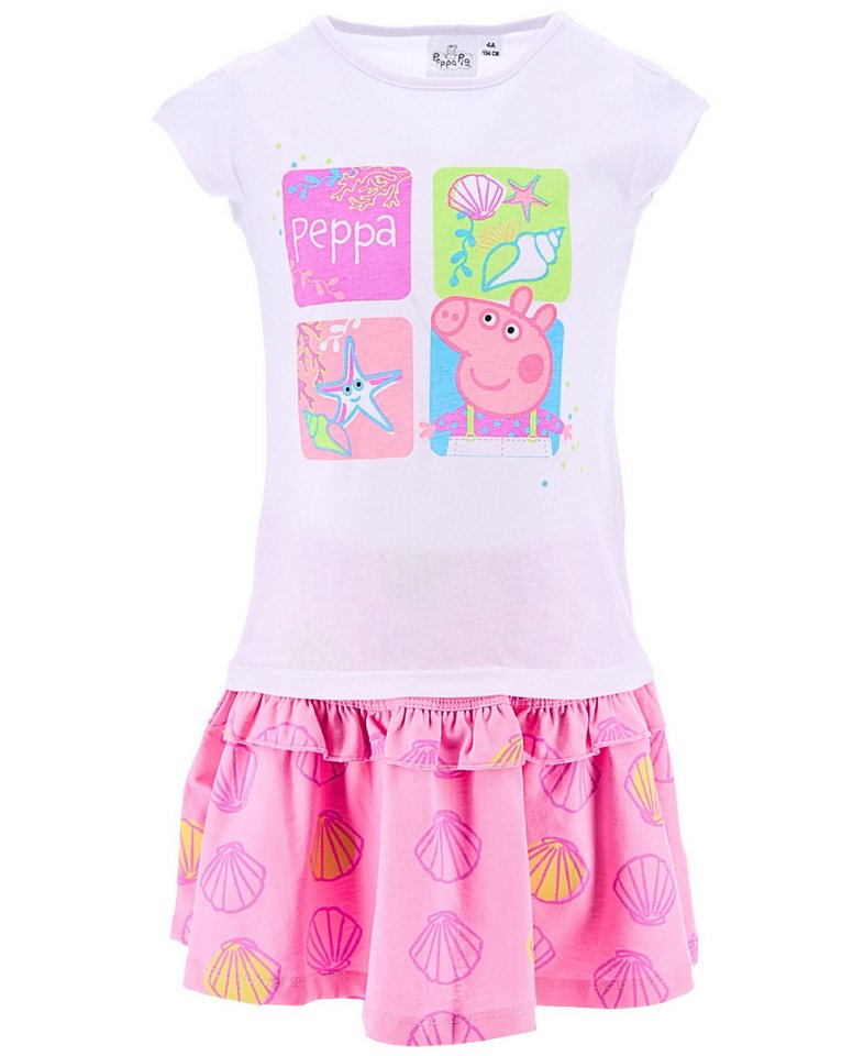 Peppa Pig Shirt & Rock Peppa Wutz (2-tlg) Sommer Outfit für Mädchen Gr. 98 - 116 cm von Peppa Pig