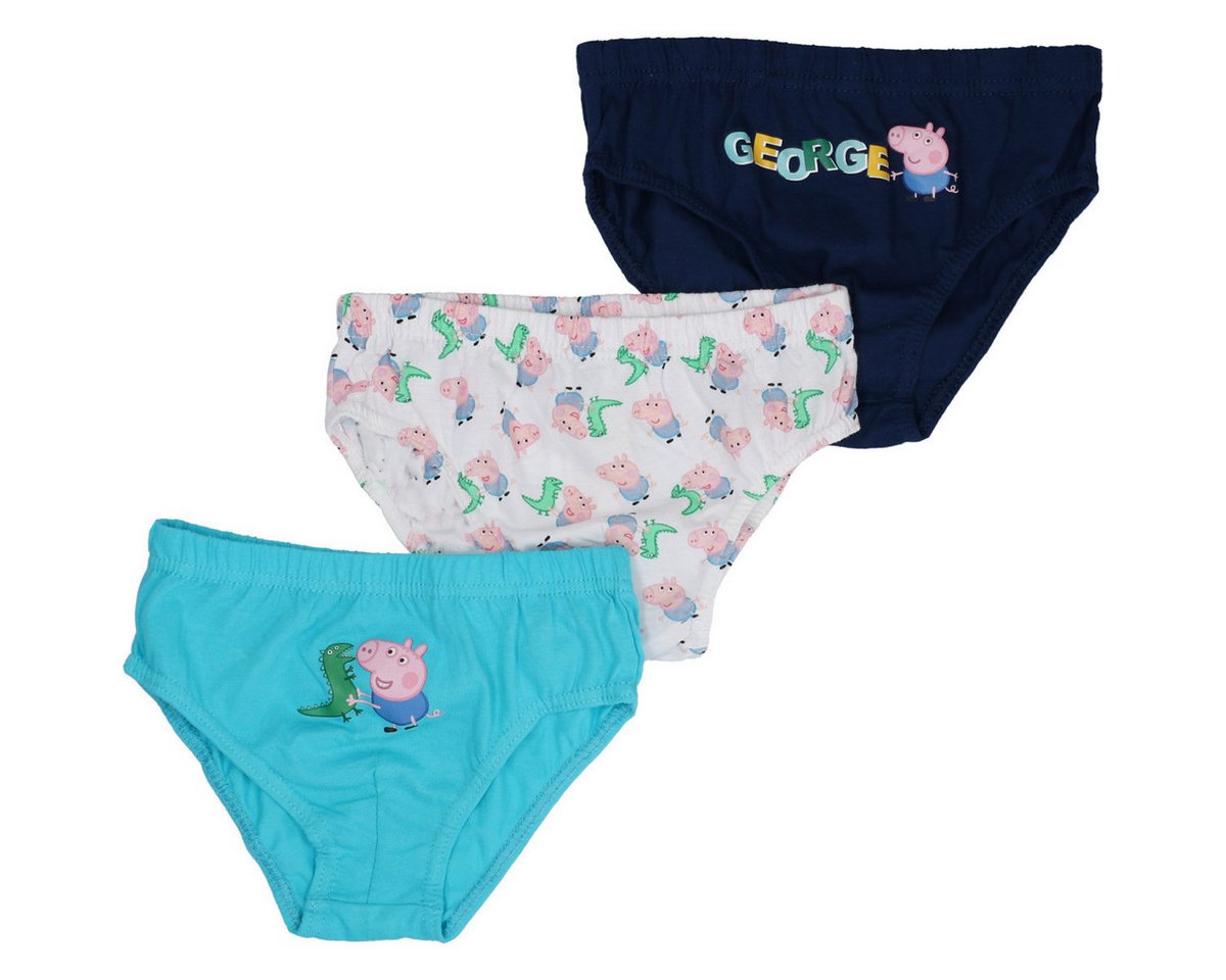 Peppa Pig Slip George & Dino Unisex Kinder (3-St) Schlüpfer, Höschen, Unterhose, Unterwäsche, Baumwollslip von Peppa Pig