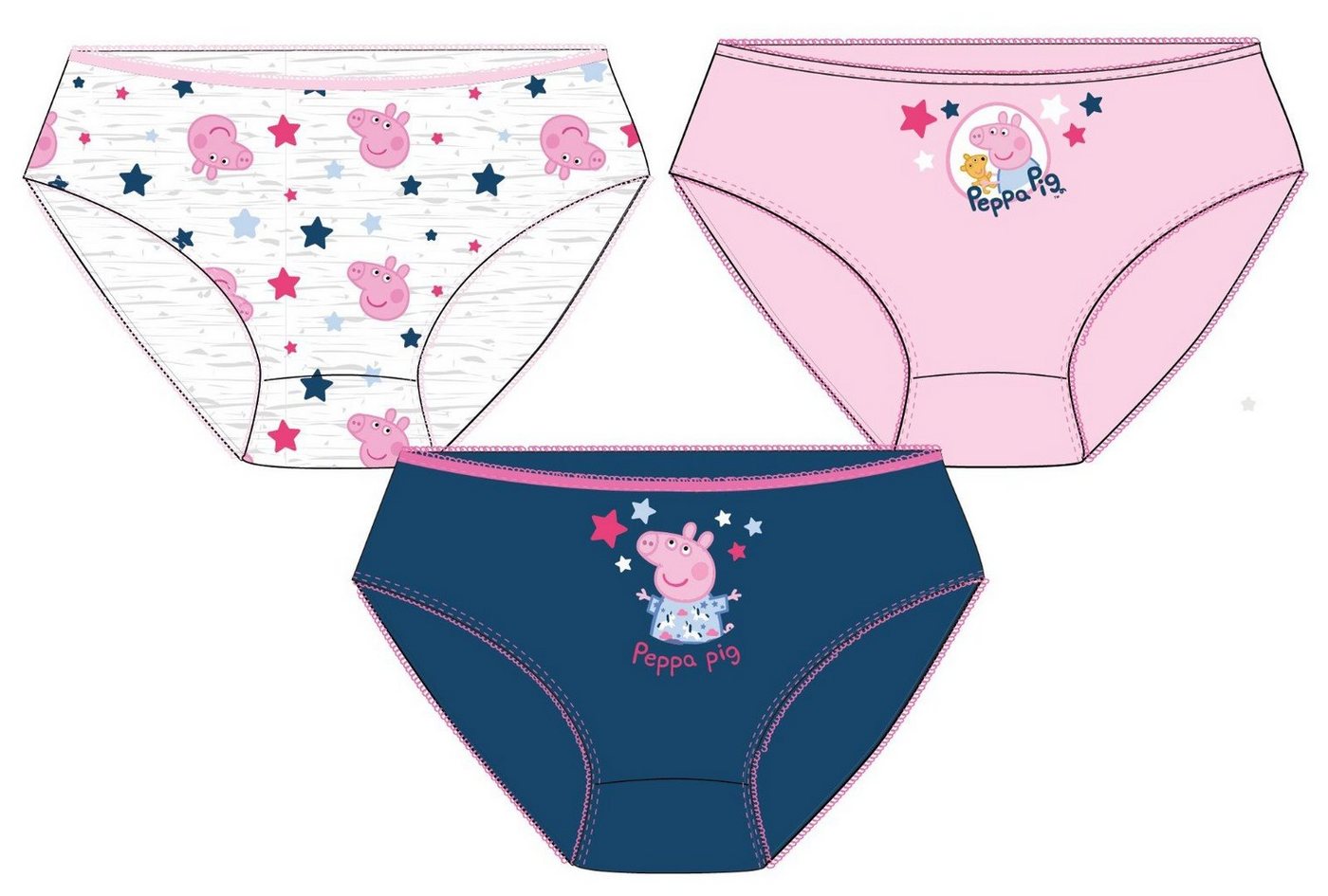 Peppa Pig Slip Peppa Wutz Kinder Unterwäsche 6-er pack (6-St) Gr. 92 bis 122 von Peppa Pig