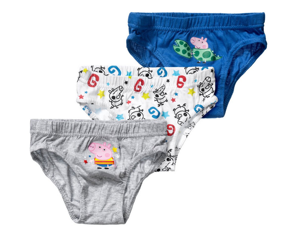 Peppa Pig Slip Peppa Wutz Unisex Kinder (3-St) Schlüpfer, Höschen, Unterhose, Unterwäsche, Baumwollslip von Peppa Pig