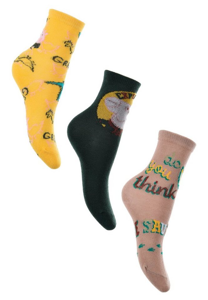 Peppa Pig Socken George Kinder Jungen Socken Paket Strümpfe (3-Paar) von Peppa Pig