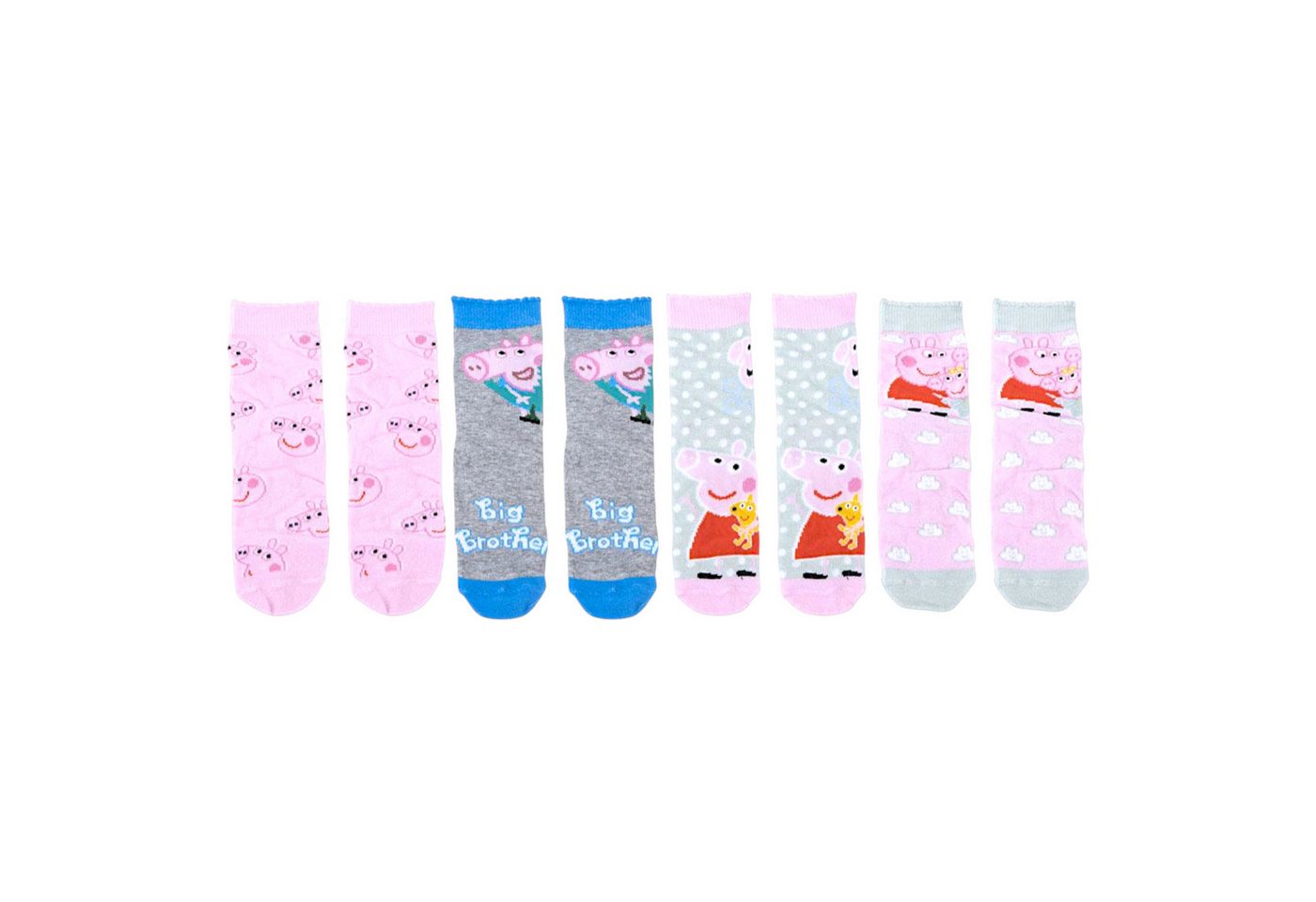 Peppa Pig Socken Peppa Wutz (4-Paar) Geschenkset mit Spardose Gr.23-30 von Peppa Pig
