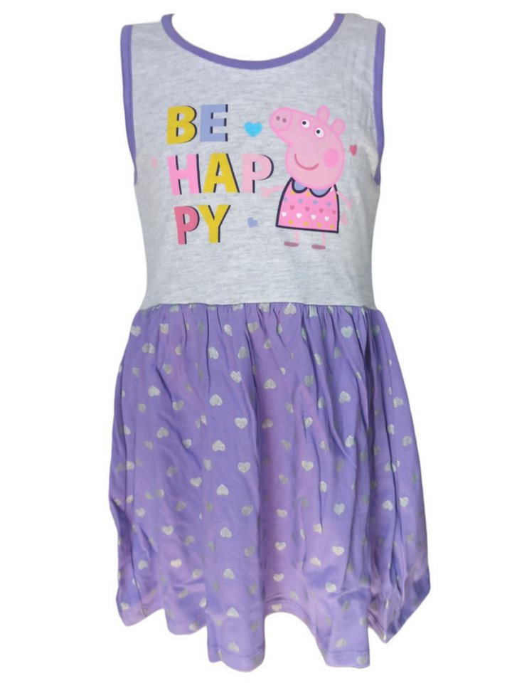 Peppa Pig Sommerkleid Peppa Wutz - BE HAPPY Jerseykleid für Mädchen Gr. 92-116 cm von Peppa Pig