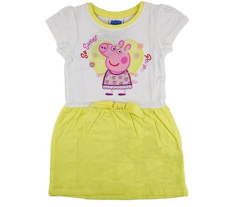 Peppa Pig Sommerkleid Peppa Wutz Kinder Mädchen kurzarm Kleid Gr. 92 bis 116, 100% Baumwolle von Peppa Pig