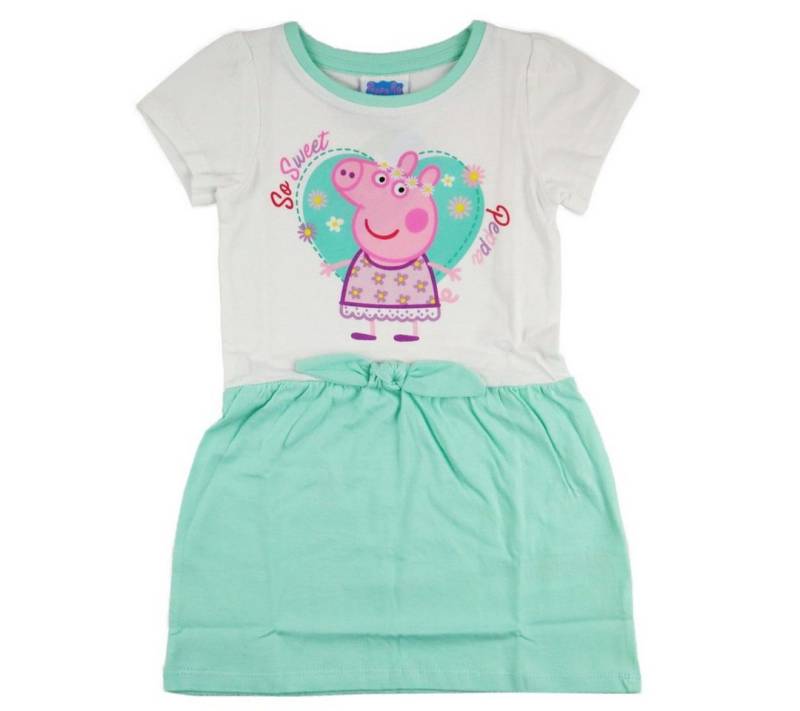 Peppa Pig Sommerkleid Peppa Wutz Kinder Mädchen kurzarm Kleid Gr. 92 bis 116, 100% Baumwolle von Peppa Pig