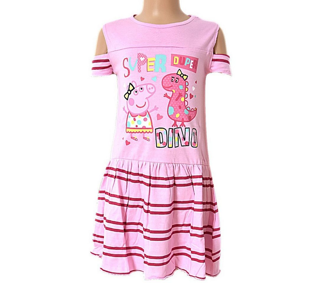 Peppa Pig Sommerkleid Peppa Wutz Off-Shoulder Jerseykleid für Mädchen Gr. 92-116 cm von Peppa Pig