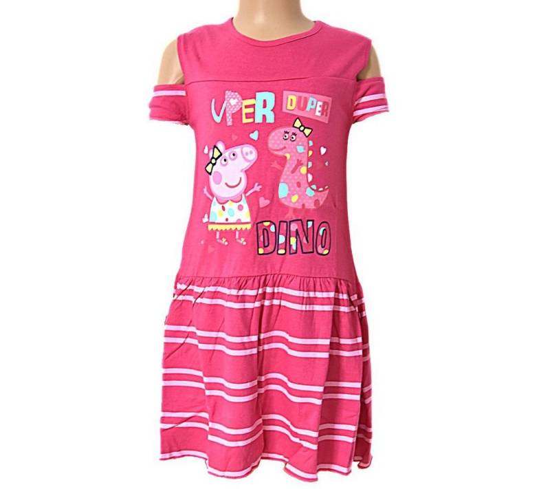Peppa Pig Sommerkleid Peppa Wutz Off-Shoulder Jerseykleid für Mädchen Gr. 92-116 cm von Peppa Pig