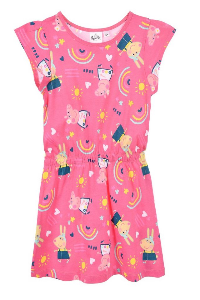 Peppa Pig Sommerkleid Peppa Wutz Pig Kinder Mädchen Kleid Gr. 98 bis 116, 100% Baumwolle von Peppa Pig