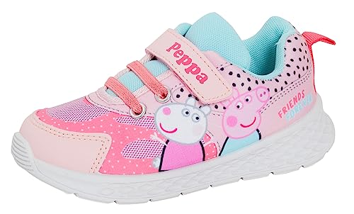 Peppa Pig Sport-Turnschuhe für Mädchen, einfach zu befestigen, Kinder-Sneaker, rose, 24 EU von Peppa Pig