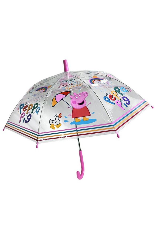 Peppa Pig Stockregenschirm Kinder Regenschirm Stock-Schirm von Peppa Pig