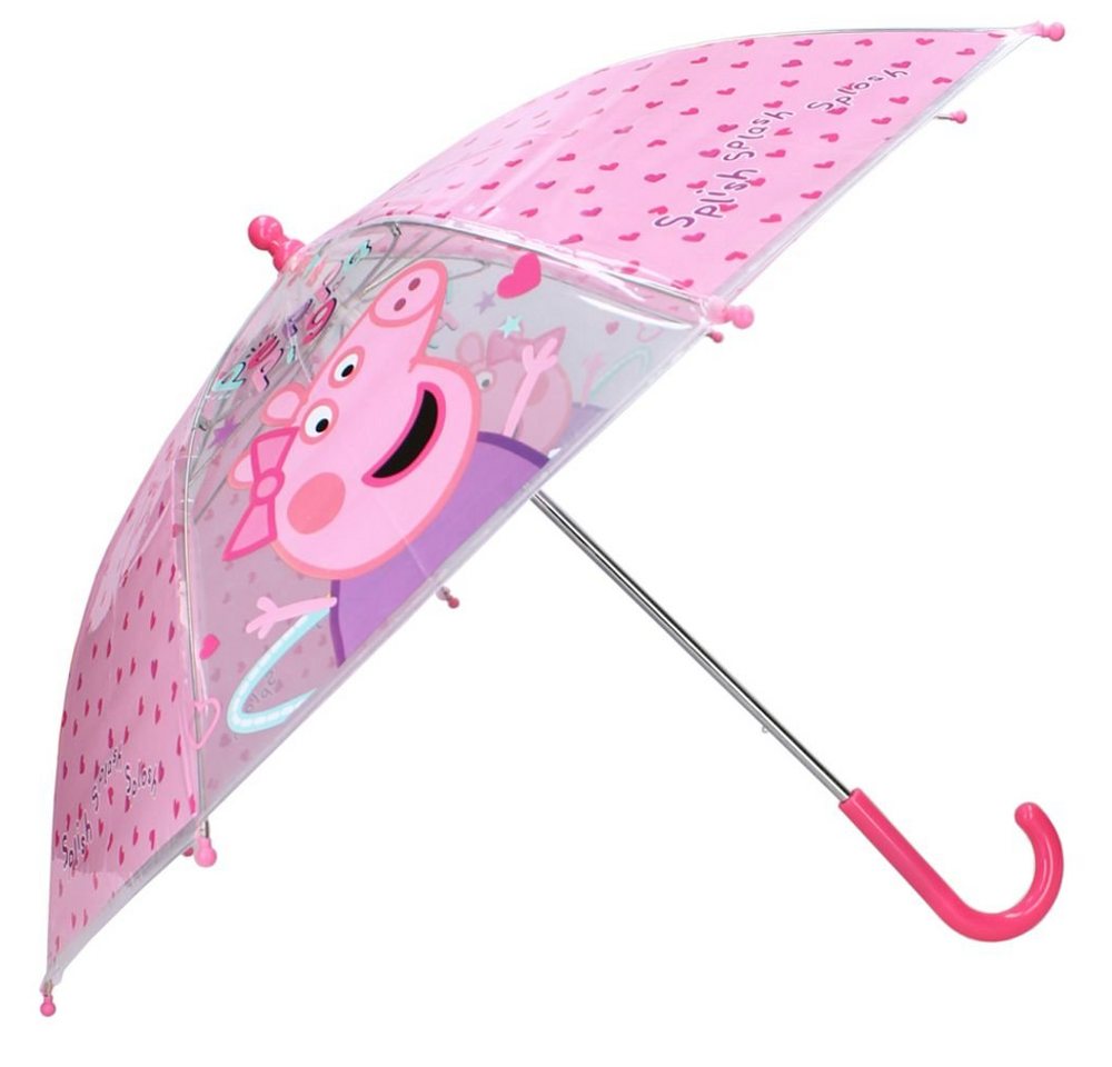 Peppa Pig Stockregenschirm Stockschirm rosa & transparent Peppa Wutz Peppa Pig Regenschirm von Peppa Pig