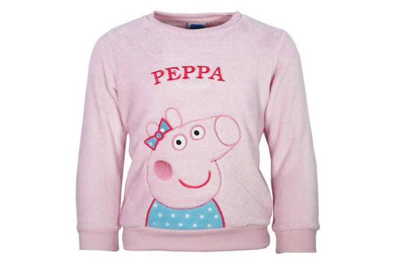 Peppa Pig Sweater Peppa Pig Wutz Mädchen Kinder Coral Fleece Pullover Pulli Gr. 98 bis 116 von Peppa Pig