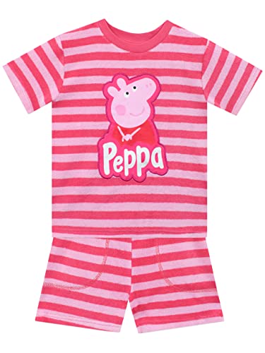 Peppa Pig T-Shirt und Shorts Set | Peppa Wutz Kleidung Mädchen | Kinder Sommerkleidung schwimmen Rosa 104 von Peppa Pig