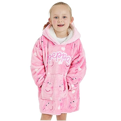 Peppa Pig Übergroßer weicher Fleece-Hoodie für Mädchen, Peppa Pig, 4-6 Jahre von Peppa Pig