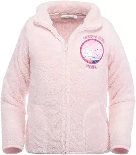 Peppa Pig Wutz Mädchen Kinder Fleecejacke Kuscheljacke 98/104 und 110/116 (110/116) von Peppa Pig