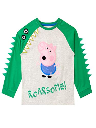 Peppa Wutz Jungen George Wutz Langarmshirt Grau 110 von Peppa Pig