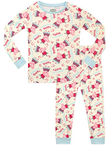 Peppa Wutz Mädchen Schlafanzug Slim Fit Rosa 110 von Peppa Pig