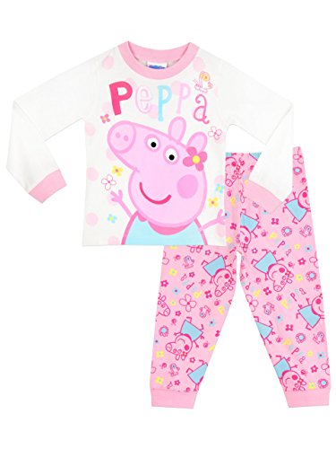 Peppa Wutz Schlafanzug Mädchen | Peppa Pig Schlafanzüge für Mädchen | Blumenmuster Pyjama Mehrfarbig 92 von Peppa Pig