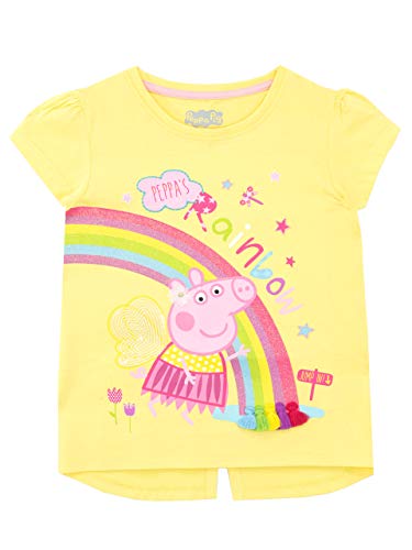 Peppa Wutz Mädchen T-Shirt Gelb 122 von Peppa Pig