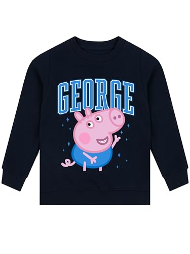 Peppa Pig Peppa Wutz Pullover | George Wutz Jungen Pullover Kleidung | Blau 104 von Peppa Pig