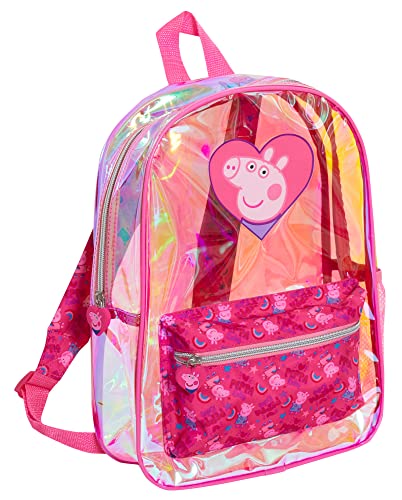 Peppa Wutz Rucksack Mädchen Schwimmtasche Klar abwischbar Kindergartenrucksack Kinder Transparente Schwimmstrandtasche von Peppa Pig