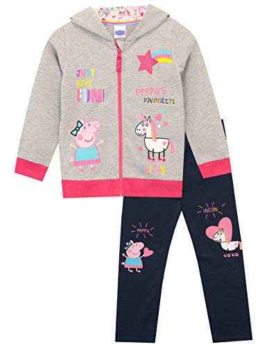 Peppa Wutz Mädchen Peppa Pig Hoodie und Leggings Mehrfarbig 122 von Peppa Pig