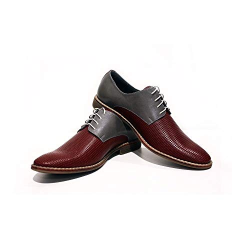Modello Bologna - EU 44 - US 11 - UK 10-29 cm - Handgemachtes Italienisch Bunte Herrenschuhe Lederschuhe Herren Braun Oxfords Abendschuhe Schnürhalbschuhe - Rindsleder Weiches Leder - Schnüren von PeppeShoes