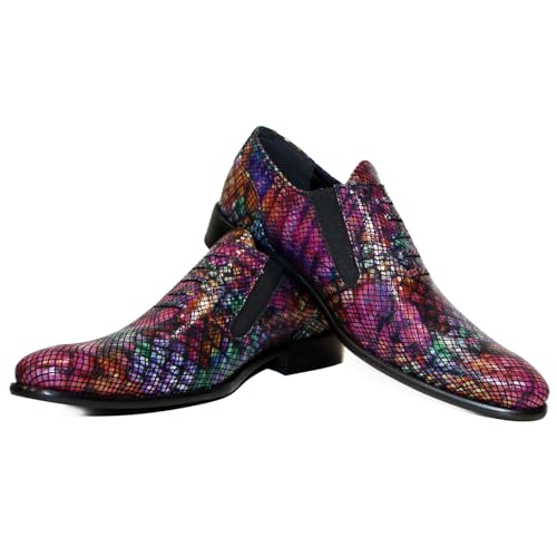 Modello Coloratto - EU 43 - US 10 - UK 9-28 cm - Handgemachtes Italienisch Bunte Herrenschuhe Lederschuhe Herren Mehrfarbig Mokassins Müßiggänger und Slip-Ons - Rindsleder Weiches Leder - Schlüpfen von PeppeShoes