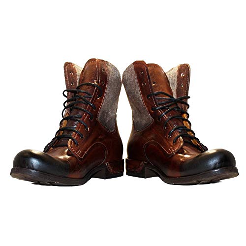 PeppeShoes Biker Boots Herren handgefertigt | Gummisohle | Festival Ready | Modell Danerro | Farbe: Schwarz | Größe: EU 42 von PeppeShoes