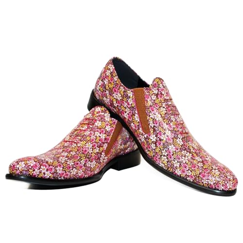 Modello Florealle - EU 44 - US 11 - UK 10 - 29 cm - Handgemachtes Italienisch Bunte Herrenschuhe Lederschuhe Herren Mehrfarbig Mokassins Müßiggänger und Slip-Ons - Rindsleder Weiches Leder - Schlüpfen von PeppeShoes