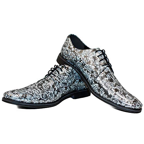 Modello Gosello - 41 - Handgemachtes Italienisch Bunte Herrenschuhe Lederschuhe Herren Schwarz Oxfords Abendschuhe Schnürhalbschuhe - Rindsleder Weiches Leder - Schnüren von PeppeShoes