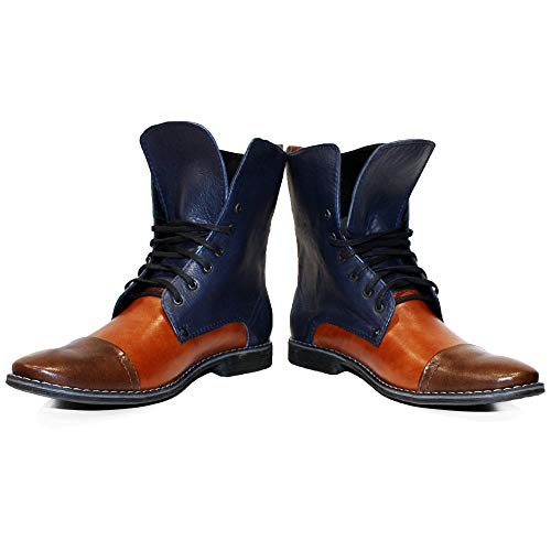 Modello Pakidollo - EU 45 - US 12 - UK 11-30 cm - Handgemachtes Italienisch Bunte Herrenschuhe Lederschuhe Herren Mehrfarbig Stiefel Stiefeletten - Weiches Leder - Schnüren von PeppeShoes
